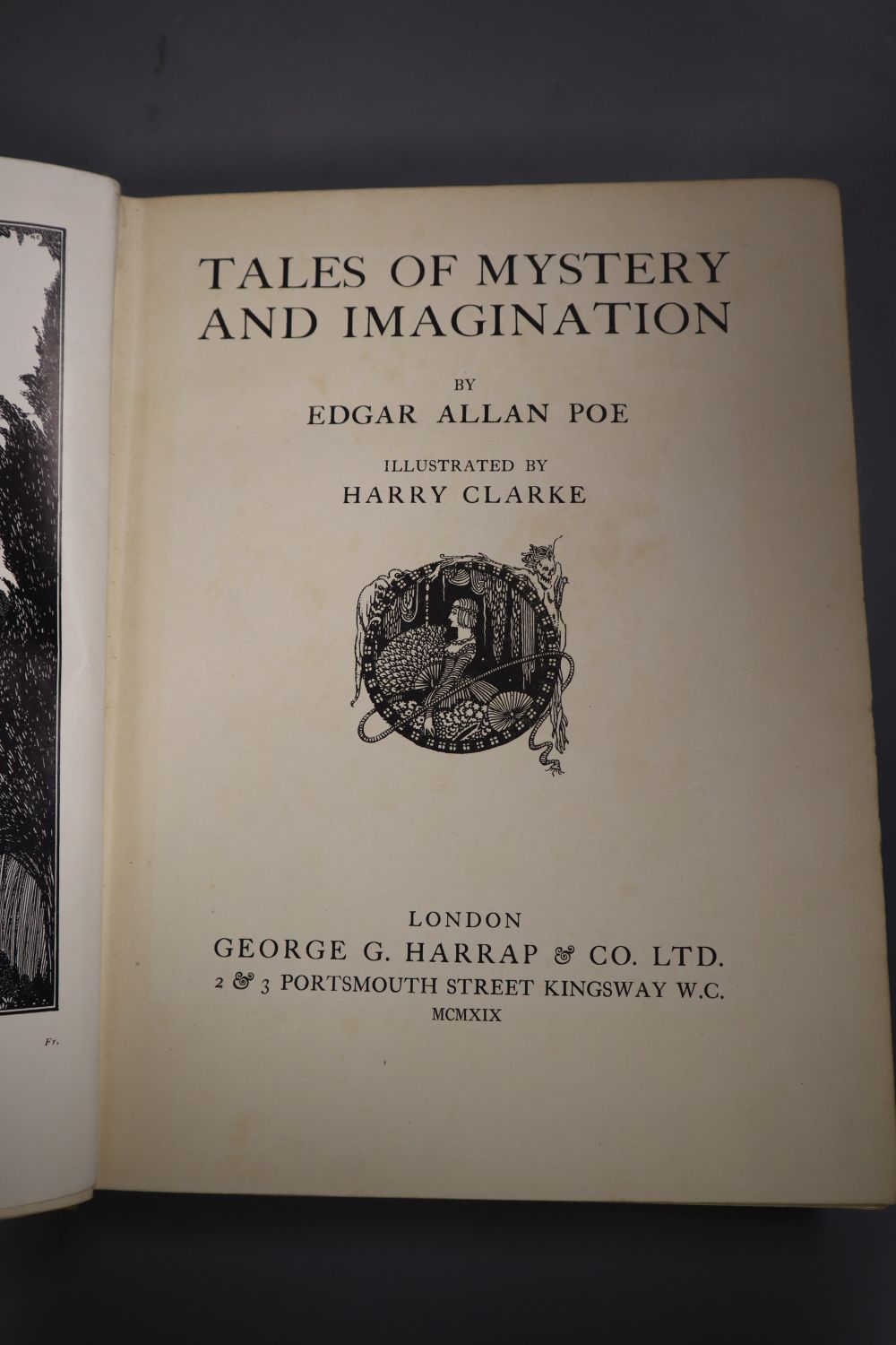 Poe, Edgar Allan - Tales of Mystery and Imagination, qto, cloth, illustrated by Harry Clarke with 24 plates, spine scuffed, boards